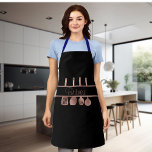 Rose Gold Kochutensilien Küche Personalisiert Schürze<br><div class="desc">Dieses Design kann personalisiert werden, indem Sie die Option Anpassen auswählen, um Text hinzuzufügen oder andere Änderungen vorzunehmen. Wenn dieses Produkt die Möglichkeit hat, das Design auf einen anderen Gegenstand zu übertragen, stellen Sie bitte sicher, dass das Design bei Bedarf angepasst wird. Kontaktieren Sie mich unter colorflowcreations@gmail.com , wenn Sie...</div>