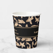 Rose Gold koi Fisch Banner Verlobung Datum Party Pappbecher (Links)