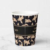 Rose Gold koi Fisch Banner Verlobung Datum Party Pappbecher (Rechts)