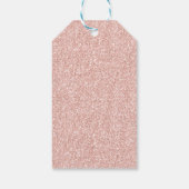 Rose Gold Kommunion Favoriten Blush Floral Geschenkanhänger (Rückseite)