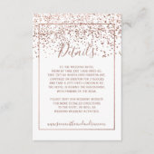 Rose Gold Konfetti Begleitkarte (Vorderseite)