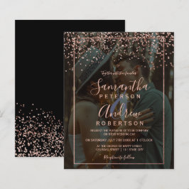 Rose Gold Konfetti Foto Schwarzes Budget Hochzeit