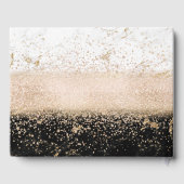 Rose Gold Konfetti Marmor Hochzeitskunst Gästebuch (Rückseite)