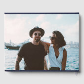 Rose Gold Konfetti Metallic Folie Foto Hochzeit Gästebuch (Rückseite)