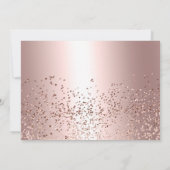 Rose Gold Konfetti Metallic Frau Brautparty Einladung (Rückseite)