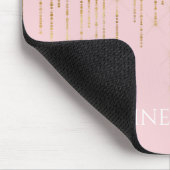 Rosé Gold Konfetti Mousepad (Ecke)