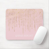 Rosé Gold Konfetti Mousepad (Mit Mouse)