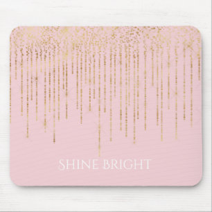 Rosé Gold Konfetti Mousepad