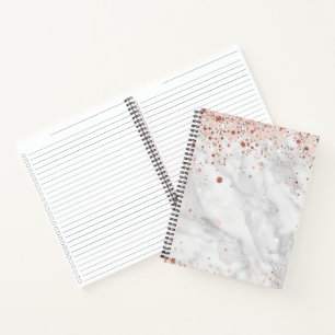 Rose Gold Konfetti-Muster Elegante Brautparty Notizblock