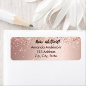 Rose Gold Konfetti verschoben neue Rücksendeadress (Insitu)