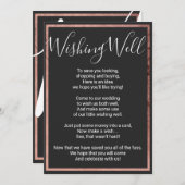 Rose Gold Kontur Border Simple Black Wunschgut Einladung (Vorne/Hinten)