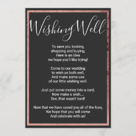 Rose Gold Kontur Border Simple Black Wunschgut Einladung