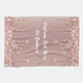 Rose Gold Küchentuch - Benutzerdefinierter Text (Horizontal)