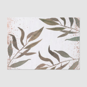 Rose Gold Kupfer Botanischer Glam Moderne Hochzeit Seidenpapier