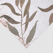 Rose Gold Kupfer Botanischer Glam Moderne Hochzeit Seidenpapier (Ausschnitt)