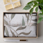 Rose Gold Kupfer Botanischer Glam Moderne Hochzeit Seidenpapier (Geschenk)