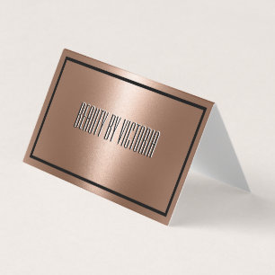 Rose Gold Kupfer Bronze elegant minimalistisch Visitenkarten