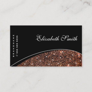Rose Gold Kupfer Glitzer Sparkle Stars Elegante Visitenkarte