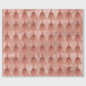 Rose Gold Kupfer Gold Linen Weihnachtsbaum Geschenkpapier (Flach)