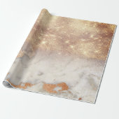 Rose Gold Kupfer Grau Abstrakter Marmor Glitzer Sp Geschenkpapier (Ungerollt)