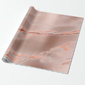 Rose Gold Kupfer Minimal Marmor Abstraktes Metall Geschenkpapier (Ungerollt)