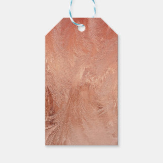 Rose Gold Kupfer Textur Metallic Tags Geschenkanhänger