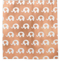 Rose Gold Kupfer weiße Elefanten Minimal