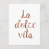 Rose gold La Dolce Vita Postkarte (Vorderseite)