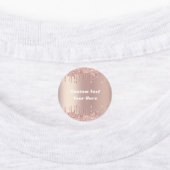 Rose Gold Labels mit Ihrem benutzerdefinierten Tex Etiketten (Befestigt)