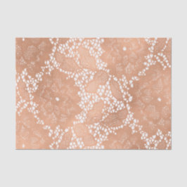 Rose Gold Lace & Floral Elegante Hochzeit Seidenpapier