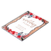 Rose Gold Lace & Floral Eleganter Hochzeitsplaner Notizblock (Linke Seite)
