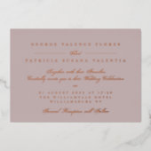 Rose Gold Landschaft Moschee Rosa Formal Elegant Folieneinladung (Vorderseite)