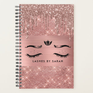 Rose Gold Lashes Anstellungsbuch Planer