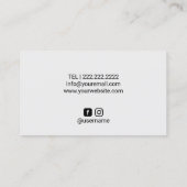 Rose Gold Lashes & Brows Makeup Artist Salon Visitenkarte (Rückseite)