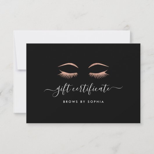 Rose Gold Lashes | Geschenkgutschein (Vorderseite)