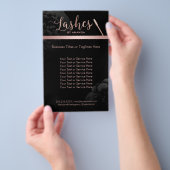 Rose Gold Lashes Makeup Artist Beauty Salon Flyer (Handgriff)