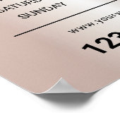 Rose Gold Lashes Poster (Ecke)