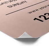 Rose Gold Lashes Poster (Ecke)