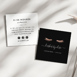 Rose Gold Lashes Quadratische Visitenkarte