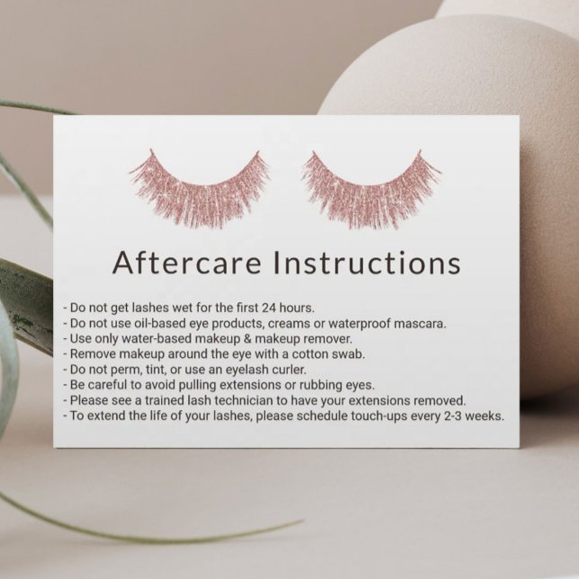 Rose Gold Lashes Salon Minimalistische Nachsorge (Von Creator hochgeladen)