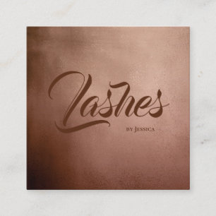 Rose Gold Lashes Studio Beauty Shop Quadratische Visitenkarte