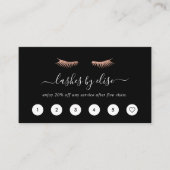 Rose Gold Lashes Treue Cards (Vorderseite)