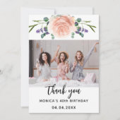 Rose Gold Lavendel Foto Dankeschön Karte (Vorderseite)