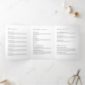 Rose Gold Leaf Logo Salon, Wellness-Center Broschü Dreifach Gefaltete Karte (Innenseite)