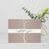 Rose Gold Leaf Treppenkatalog Geschenkgutschein (Stehend Vorderseite)