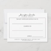 Rose Gold Leaf Treppenkatalog Geschenkgutschein (Rückseite)