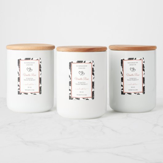 Rose Gold Lebensmitteletikett (Flaschen)