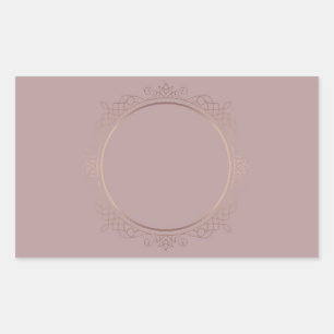Rose Gold leere moderne Vorlage benutzerdefiniert  Rechteckiger Aufkleber