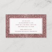 Rose Gold Leopard Glitzer Business Card Visitenkarte (Rückseite)