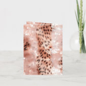 Rose Gold Leopard Hochzeit Vielen Dank Karte (Rückseite)